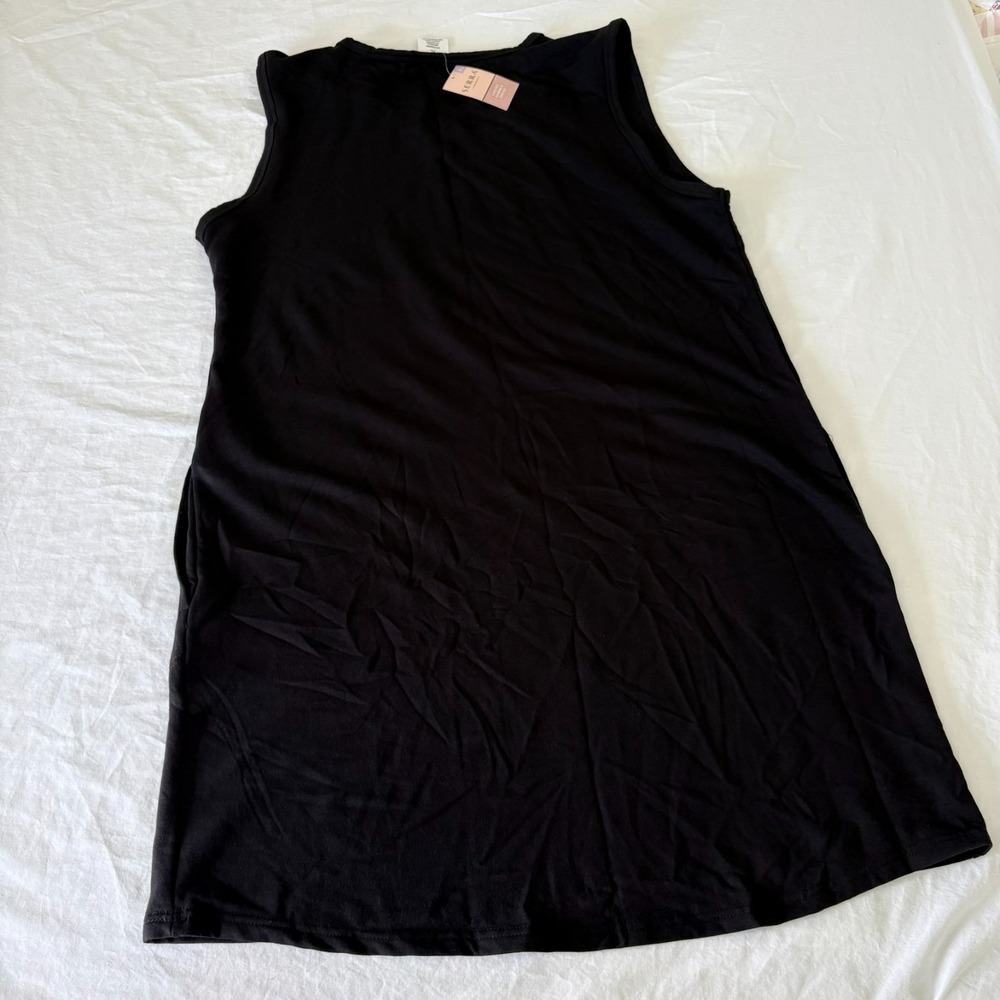 NWT Serra Womens Black Minimalist Sleeveless Pocket Summer Tank Dress Size XL